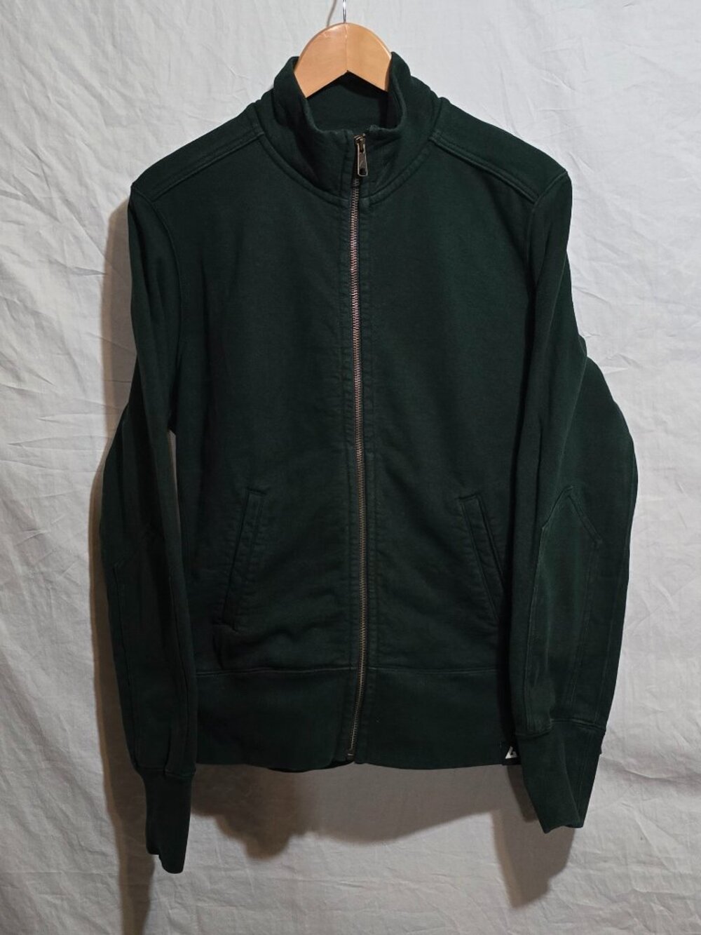 American Giant Made in USA W1-1A Wmn's Moto Full Zip - Green - Sz XL*